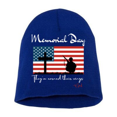 Honor And Remember The Fall Veteran Military Memorial Flag Funny Gift Short Acrylic Beanie