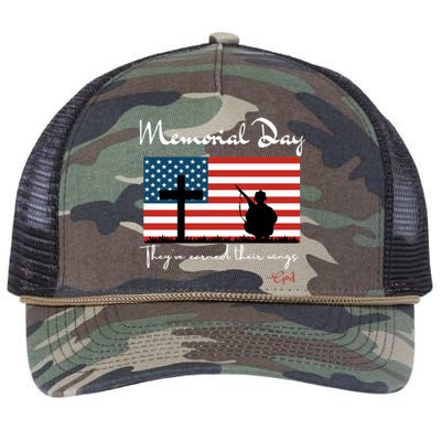 Honor And Remember The Fall Veteran Military Memorial Flag Funny Gift Retro Rope Trucker Hat Cap