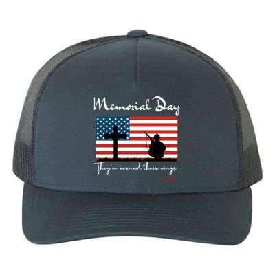 Honor And Remember The Fall Veteran Military Memorial Flag Funny Gift Yupoong Adult 5-Panel Trucker Hat