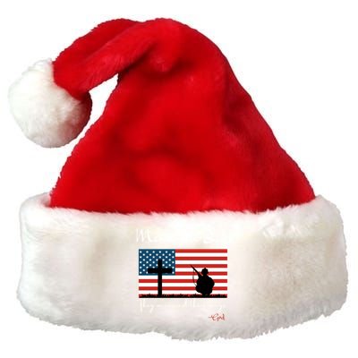 Honor And Remember The Fall Veteran Military Memorial Flag Funny Gift Premium Christmas Santa Hat