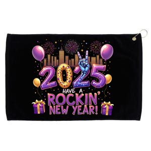 Have A Rockin Happy New Year 2025 New Year Party Fireworks Cool Gift Grommeted Golf Towel