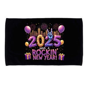 Have A Rockin Happy New Year 2025 New Year Party Fireworks Cool Gift Microfiber Hand Towel