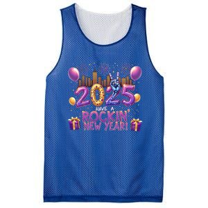 Have A Rockin Happy New Year 2025 New Year Party Fireworks Cool Gift Mesh Reversible Basketball Jersey Tank