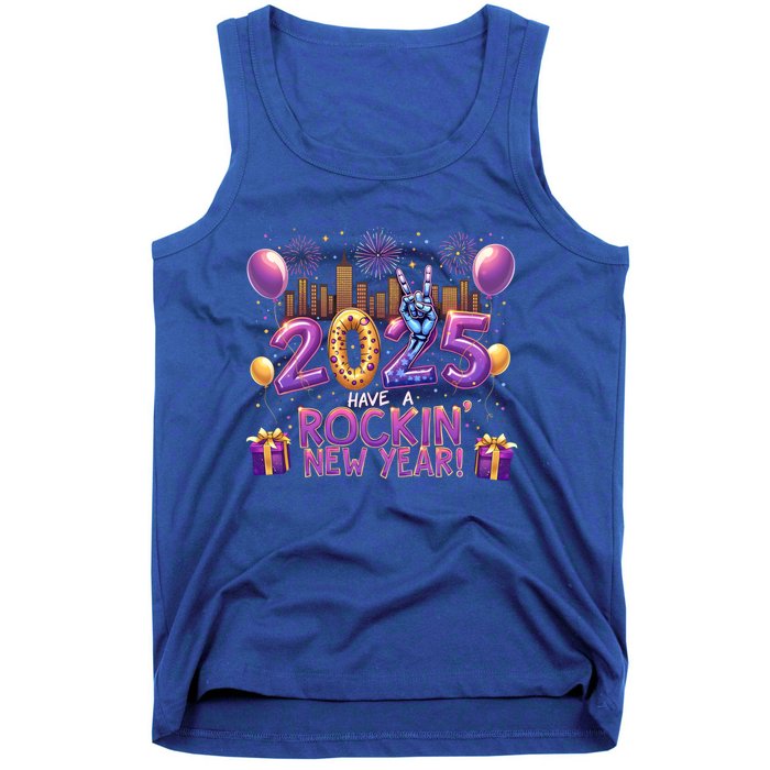 Have A Rockin Happy New Year 2025 New Year Party Fireworks Cool Gift Tank Top