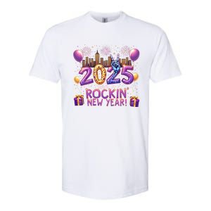 Have A Rockin Happy New Year 2025 New Year Party Fireworks Cool Gift Softstyle CVC T-Shirt