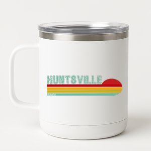 Huntsville Alabama Retro Sunset 12 oz Stainless Steel Tumbler Cup