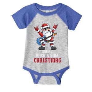 Have A Rock And Roll Christmas Rock Santa Music Lover Funny Gift Infant Baby Jersey Bodysuit