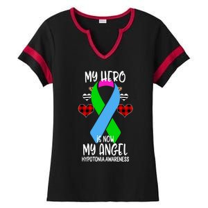 Hypotonia Awareness Remembrance Hero Is Now My Angel Gift Ladies Halftime Notch Neck Tee