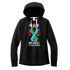 Hypotonia Awareness Remembrance Hero Is Now My Angel Gift Women's Fleece Hoodie