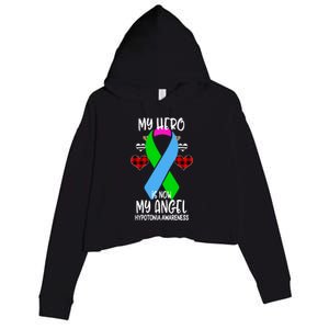 Hypotonia Awareness Remembrance Hero Is Now My Angel Gift Crop Fleece Hoodie