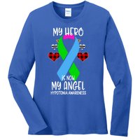 Hypotonia Awareness Remembrance Hero Is Now My Angel Gift Ladies Long Sleeve Shirt