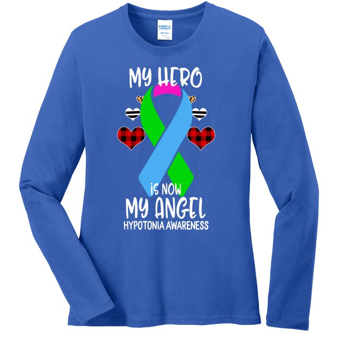 Hypotonia Awareness Remembrance Hero Is Now My Angel Gift Ladies Long Sleeve Shirt