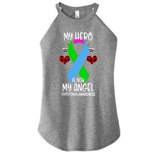 Hypotonia Awareness Remembrance Hero Is Now My Angel Gift Women's Perfect Tri Rocker Tank