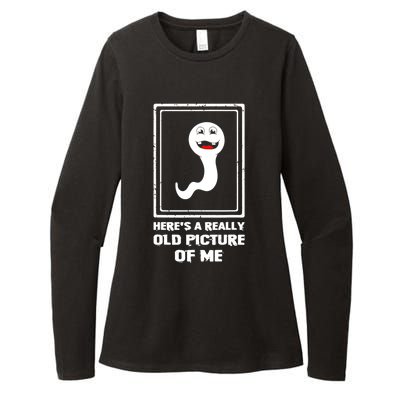 Here's A Really Old Picture Of Me Funny Sperm Womens CVC Long Sleeve Shirt