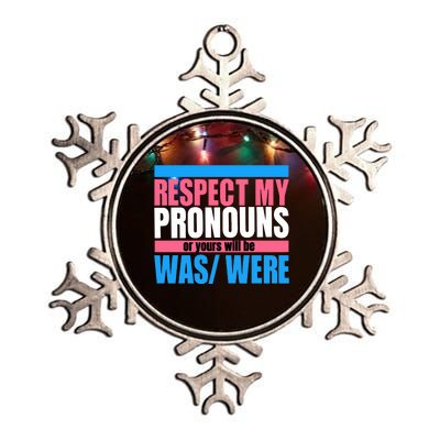 Hazel Appleyard Respect My Pronouns Or Yours Will Be Was Were Metallic Star Ornament