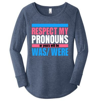 Hazel Appleyard Respect My Pronouns Or Yours Will Be Was Were Women's Perfect Tri Tunic Long Sleeve Shirt