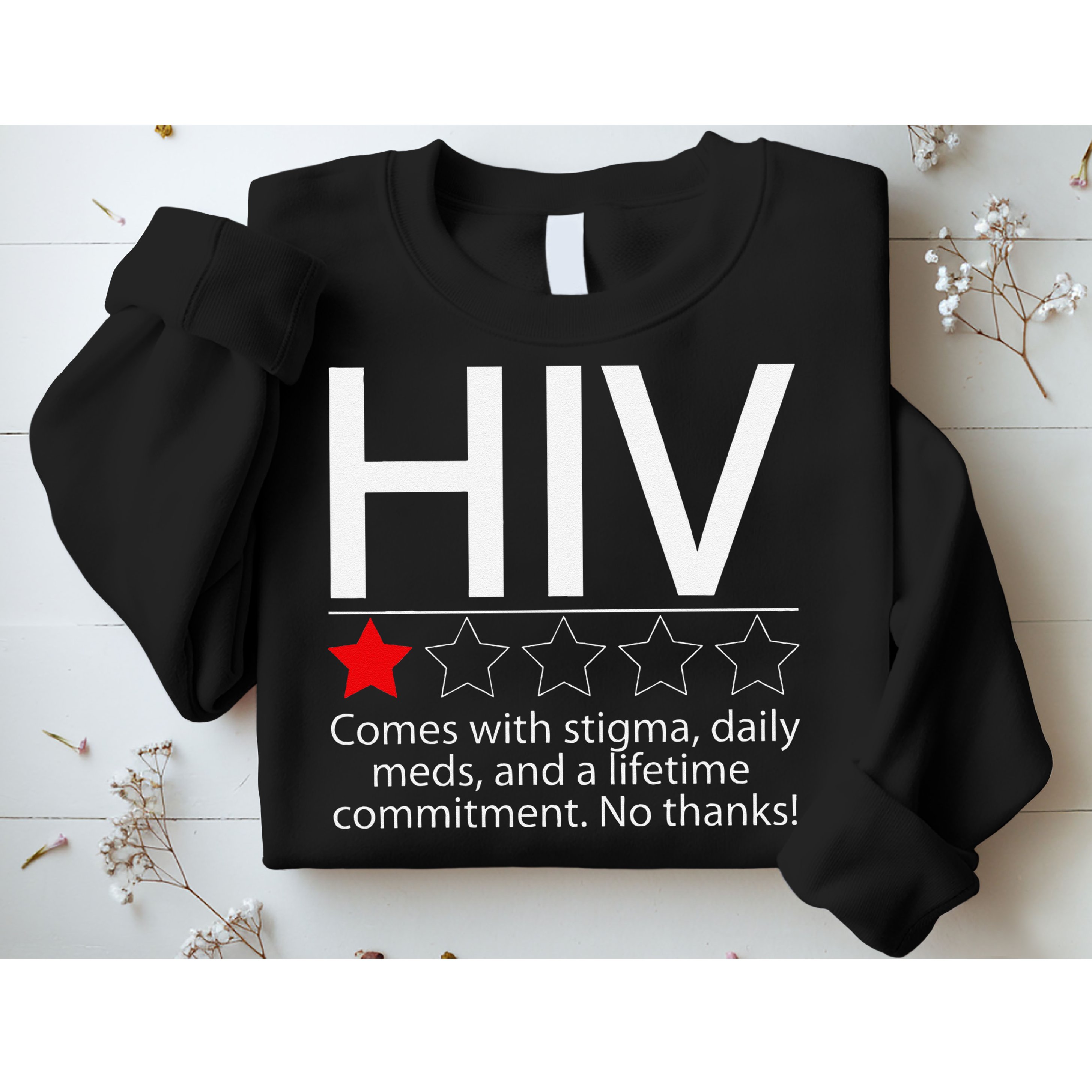Hiv Awareness Red Ribbon World Aids Day Fighters Sweatshirt