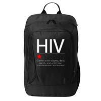 Hiv Awareness Red Ribbon World Aids Day Fighters City Backpack