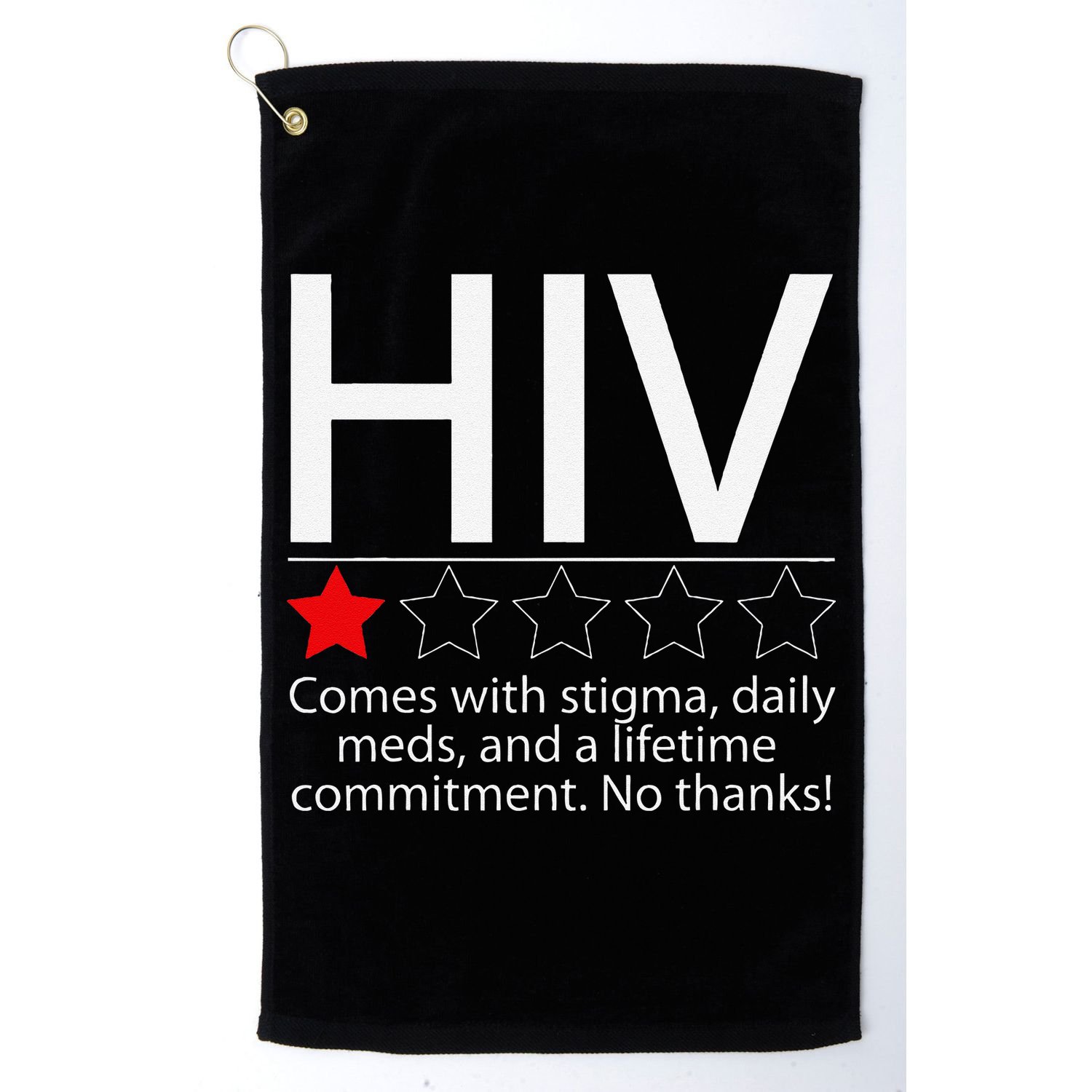 Hiv Awareness Red Ribbon World Aids Day Fighters Golf Towel