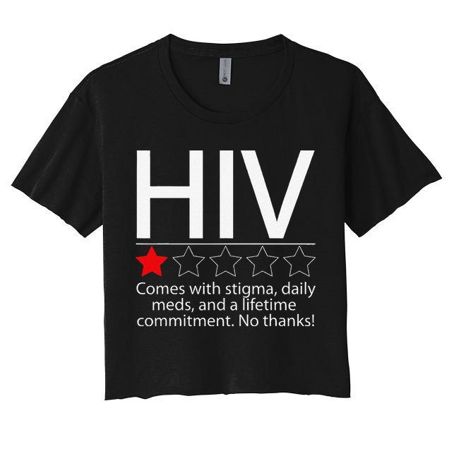 Hiv Awareness Red Ribbon World Aids Day Fighters Women's Crop Top Tee