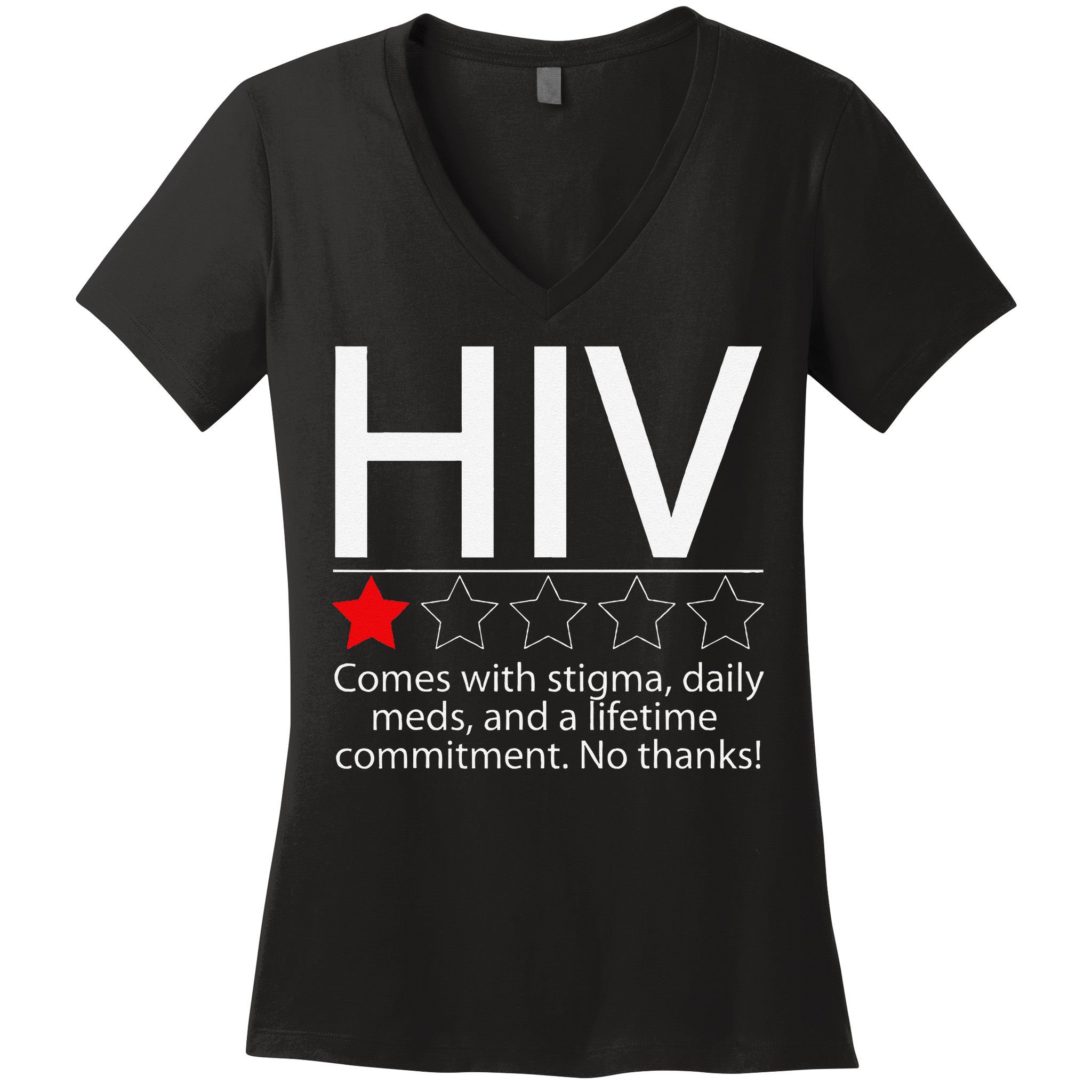 Hiv Awareness Red Ribbon World Aids Day Fighters Women's V-Neck T-Shirt