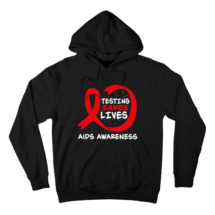 Hiv Awareness Red Ribbon World Aids Day Fighters Hoodie