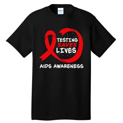 Hiv Awareness Red Ribbon World Aids Day Fighters Tall T-Shirt