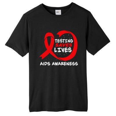 Hiv Awareness Red Ribbon World Aids Day Fighters Tall Fusion ChromaSoft Performance T-Shirt