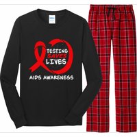 Hiv Awareness Red Ribbon World Aids Day Fighters Long Sleeve Pajama Set