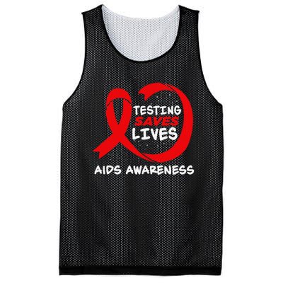 Hiv Awareness Red Ribbon World Aids Day Fighters Mesh Reversible Basketball Jersey Tank