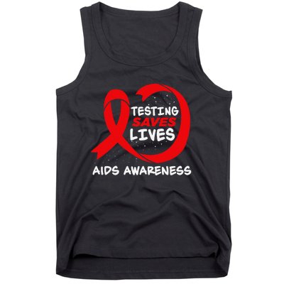 Hiv Awareness Red Ribbon World Aids Day Fighters Tank Top