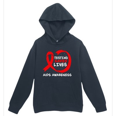 Hiv Awareness Red Ribbon World Aids Day Fighters Urban Pullover Hoodie