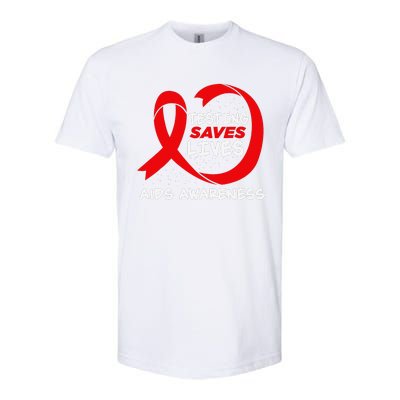 Hiv Awareness Red Ribbon World Aids Day Fighters Softstyle CVC T-Shirt