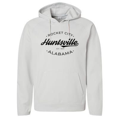 Huntsville Alabama Rocket City Performance Fleece Hoodie