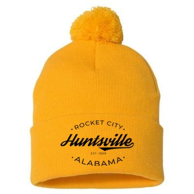 Huntsville Alabama Rocket City Pom Pom 12in Knit Beanie