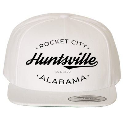 Huntsville Alabama Rocket City Wool Snapback Cap