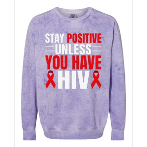 Hiv Awareness Red Ribbon World Aids Day Fighters Colorblast Crewneck Sweatshirt