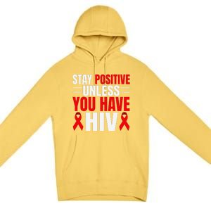 Hiv Awareness Red Ribbon World Aids Day Fighters Premium Pullover Hoodie