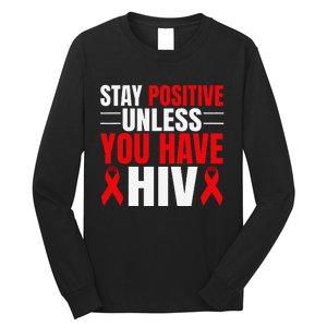 Hiv Awareness Red Ribbon World Aids Day Fighters Long Sleeve Shirt