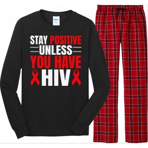 Hiv Awareness Red Ribbon World Aids Day Fighters Long Sleeve Pajama Set