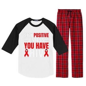 Hiv Awareness Red Ribbon World Aids Day Fighters Raglan Sleeve Pajama Set