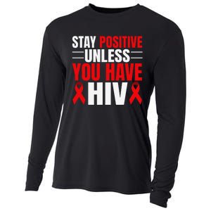 Hiv Awareness Red Ribbon World Aids Day Fighters Cooling Performance Long Sleeve Crew