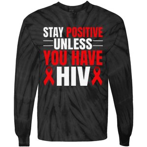 Hiv Awareness Red Ribbon World Aids Day Fighters Tie-Dye Long Sleeve Shirt