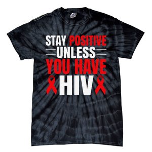 Hiv Awareness Red Ribbon World Aids Day Fighters Tie-Dye T-Shirt