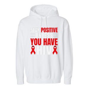 Hiv Awareness Red Ribbon World Aids Day Fighters Garment-Dyed Fleece Hoodie