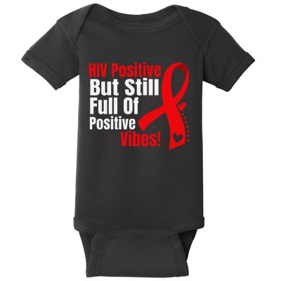 Hiv Awareness Red Ribbon World Aids Day Fighters Baby Bodysuit