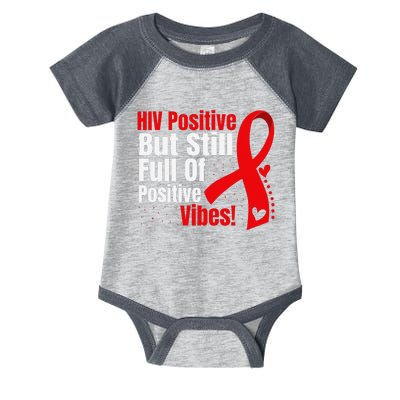 Hiv Awareness Red Ribbon World Aids Day Fighters Infant Baby Jersey Bodysuit