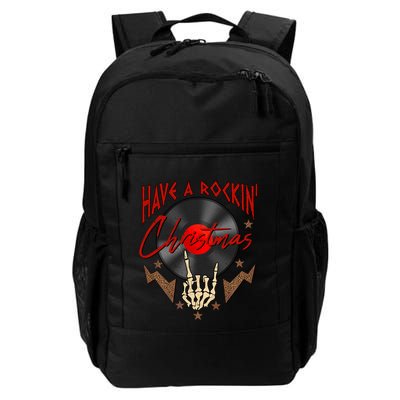 Have A Rockin Christmas Rock N Roll Santa Rocks Music Band Great Gift Backpack