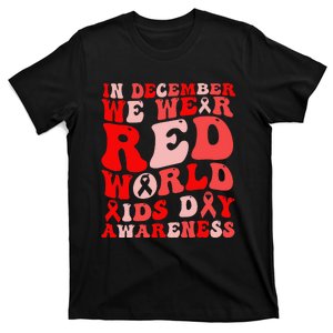 Hiv Awareness Red Ribbon World Aids Day Fighters T-Shirt