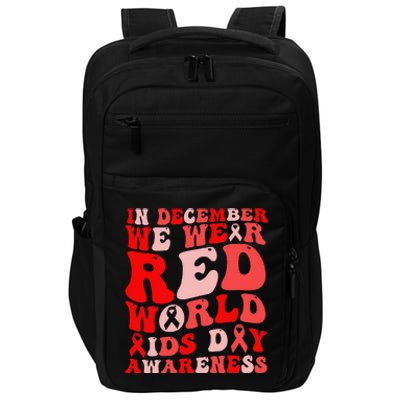 Hiv Awareness Red Ribbon World Aids Day Fighters Impact Tech Backpack